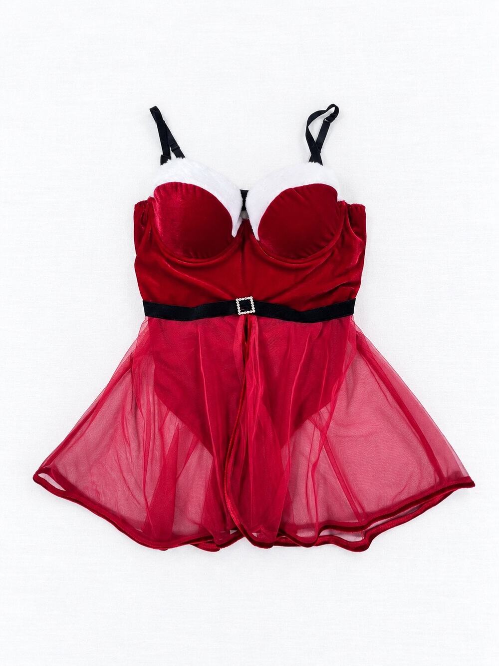 Seductivewear by Cinema Etoile Holiday Santa Babydoll Lingerie size XL